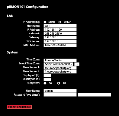 pi!MON101 config